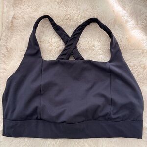 ✨ All in Motion Black Sports Bra | XXL | Criss Cross Back | Medium-High Support